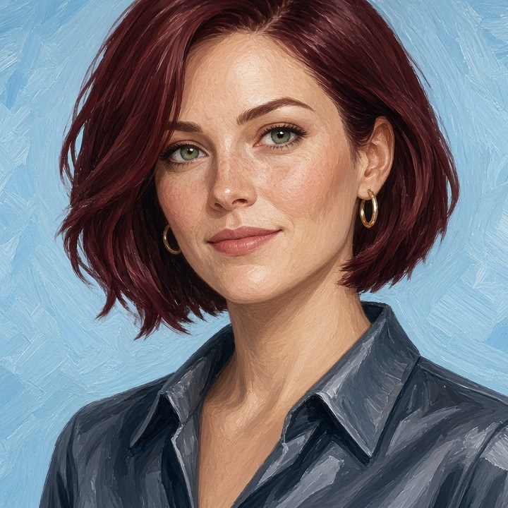 Illustrated portrait of Vera, an AI agent